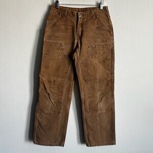 Carhartt WOMENS brown double knee work wear carpenter pants